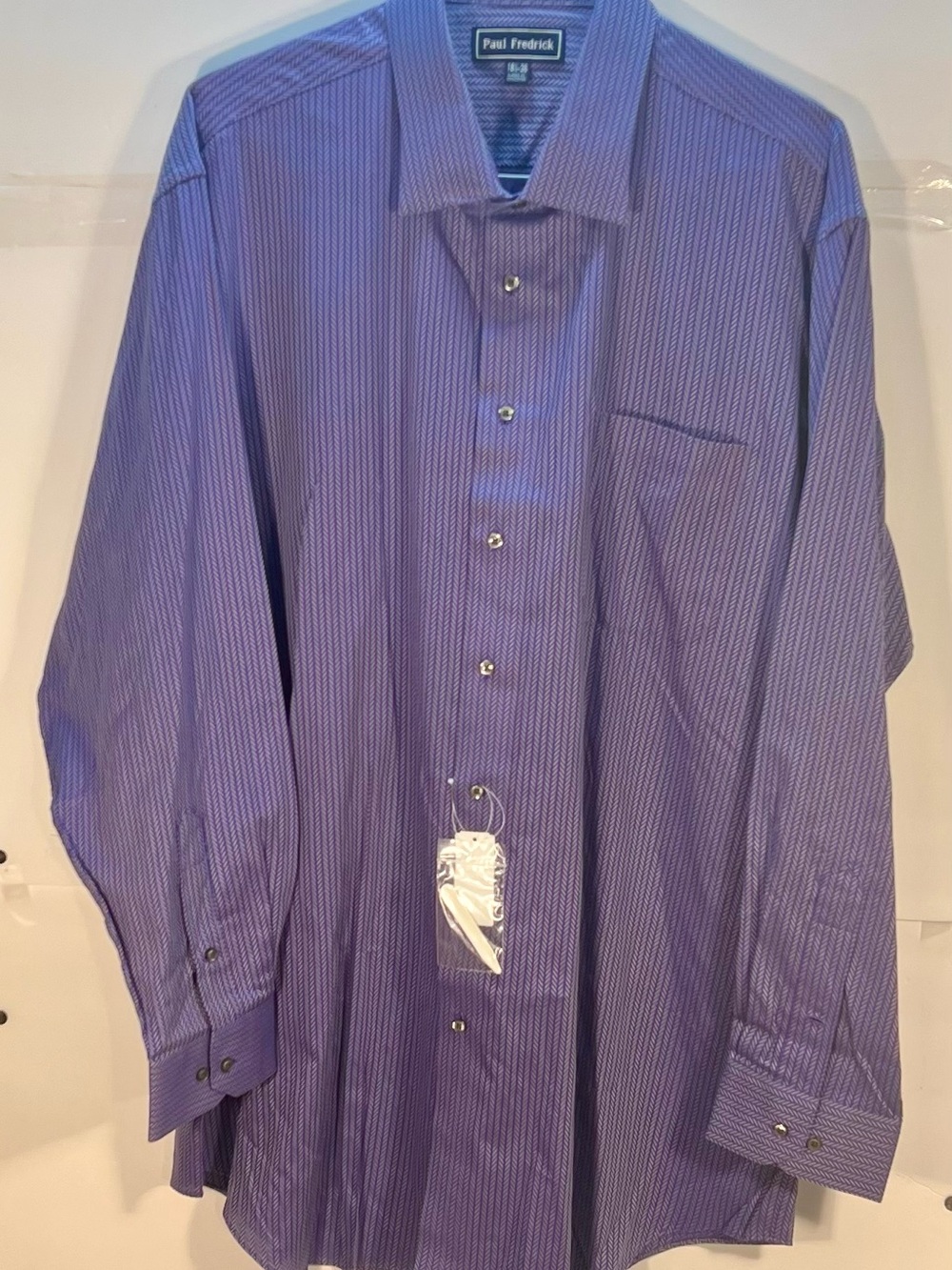 Paul Fredrick Blue Pinstripe Dress Shirt
